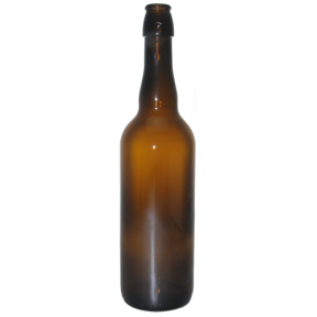 Bouteille bière 75 cl - couronne 26 mm - teinte ambrée
