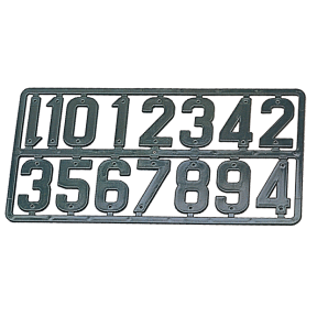Plaque chiffres plastique/ruches