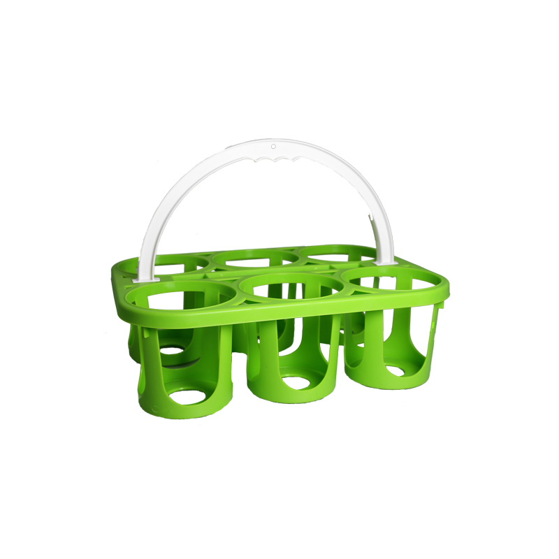 Panier 6 bouteilles plastique couleurs