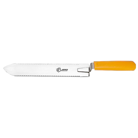 Couteau à désoperculer miel Jero avec 2 côtés dentelés longueur 280 mm