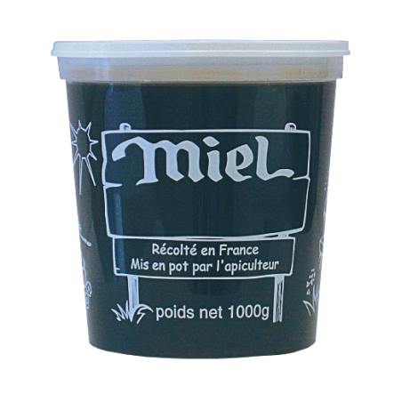 Pot en plastique pour miel 1 kg pep Nicot miel / 10