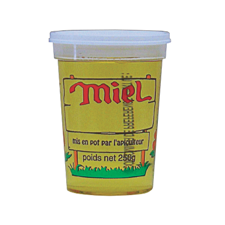 Pot en plastique pour miel 250 g PEP Nicot miel couleur transparent / 10
