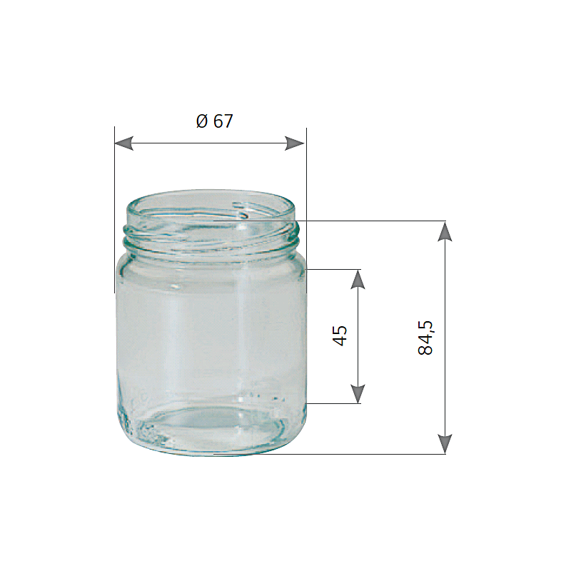 Bouteille en verre fraicheur 360 g 1 L TO48 / 10