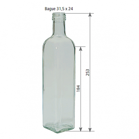 Bouteille en verre Marasca 500 ml / 10