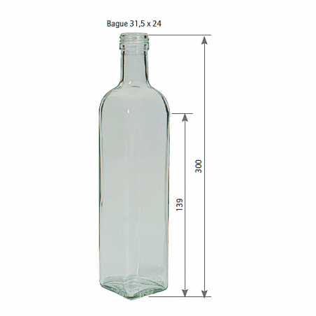 Bouteille en verre Marasca 750 ml / 10