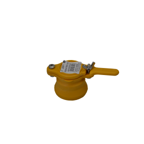 Robinet en plastique jaune femelle 40/49 avec manchon mal de serrage et joint