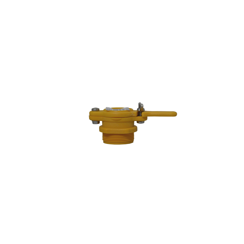 Robinet en plastique jaune filetage male 40/49