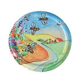 Capsule métallique paysage et abeilles TO 63 pasteurisable le carton de 1440