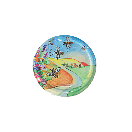 Capsule métallique paysage et abeilles TO 63 pasteurisable le carton de 1440
