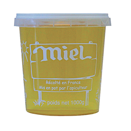 Pot en plastique pour miel 1 kg PAL Nicot miel le carton de 300