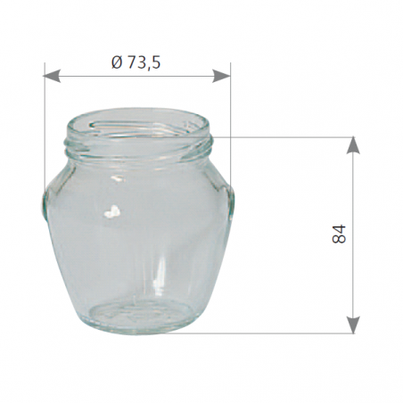 Pot en verre orcio 250 g 212 ml TO 63