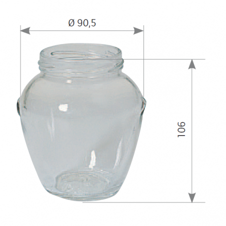 Pot en verre orcio 500 g 370 ml TO 63