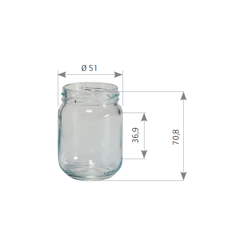 Pot en verre 100ml avec couvercle alu - L'Alchimie Parfaite