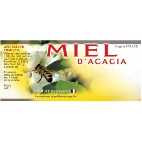 Etiquettes adhésives "miel d'acacia" / 100