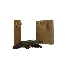 Sac kraft poignée cordelière + carte message 1 bout.