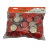 100 capsules Ø 29 mm + opercule ROUGE pour bout. Champ.