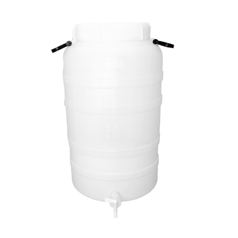 Fût Blanc 50 L avec poignées + Robinet