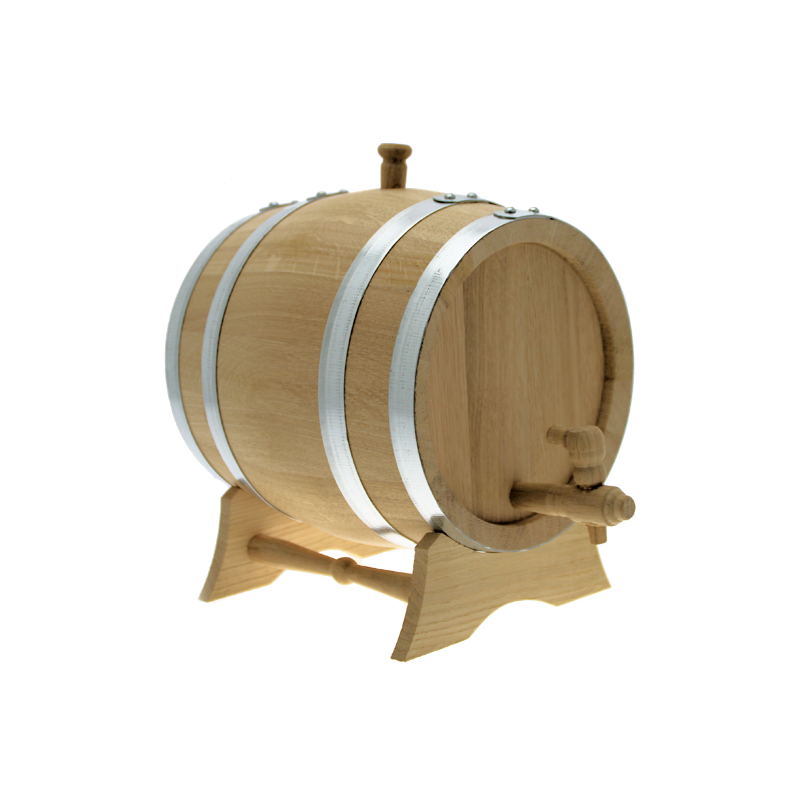 Fût Chêne 20 litres + support + robinet (6p) + bonde