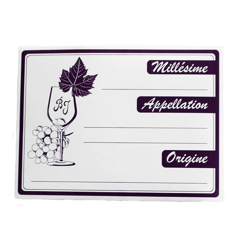 40 étiquettes adhésives format Bordeaux