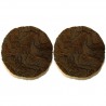 2 bouchons liège dessus croûte Ø 60 mm
