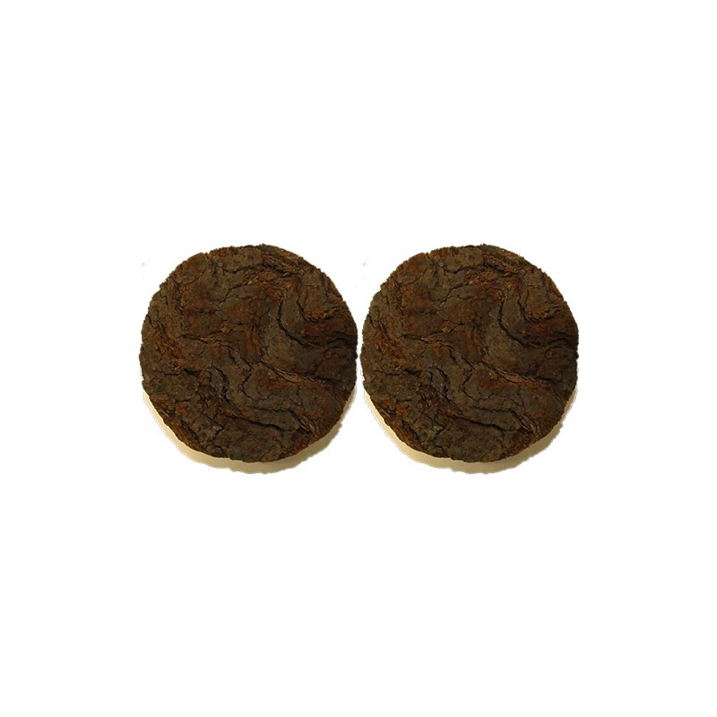 2 bouchons liège dessus croûte Ø 90 mm