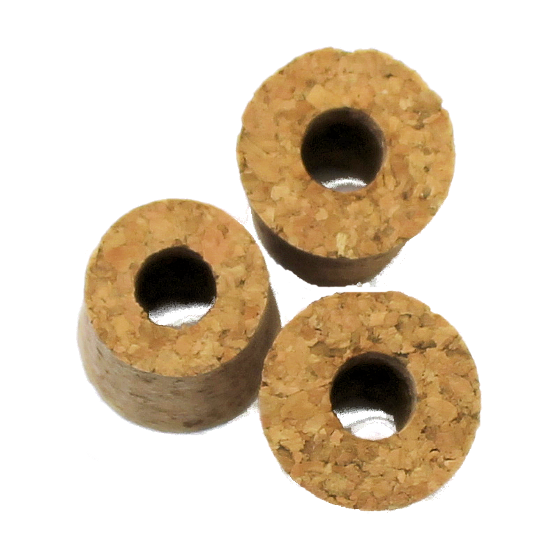 3 bondes percées 12 mm liège 33x32x27 mm