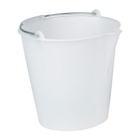 Seau Gradué Blanc 13 L avec bec verseur