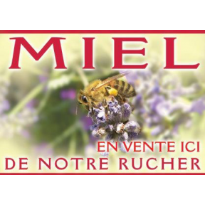 Panneau MIEL modèle abeille...