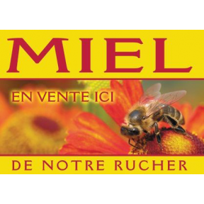 Panneau MIEL modèle abeille...