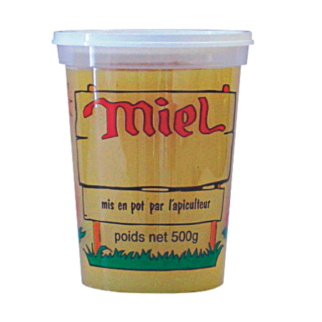 Pot en plastique pour miel 500 g PEP Nicot miel couleur transparent / 10