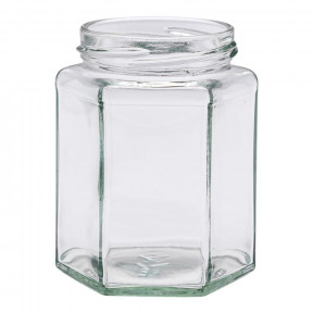 20 pots en verre hexagonal...