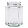 Pack de 20 pots en verre hexagonal 250g