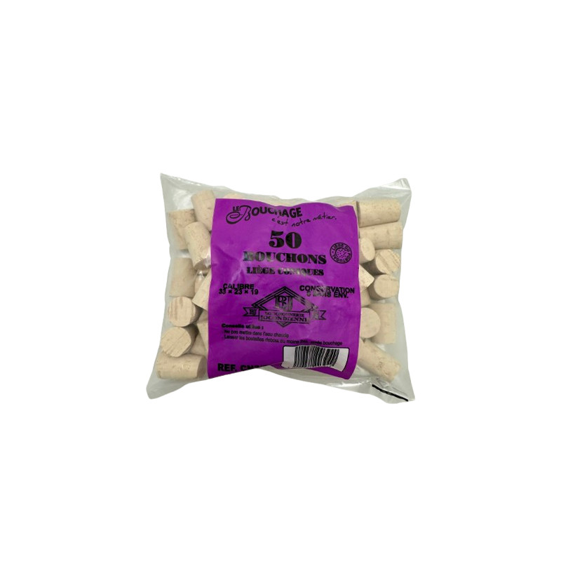 Sachet de 50 bouchons en liège colmatés