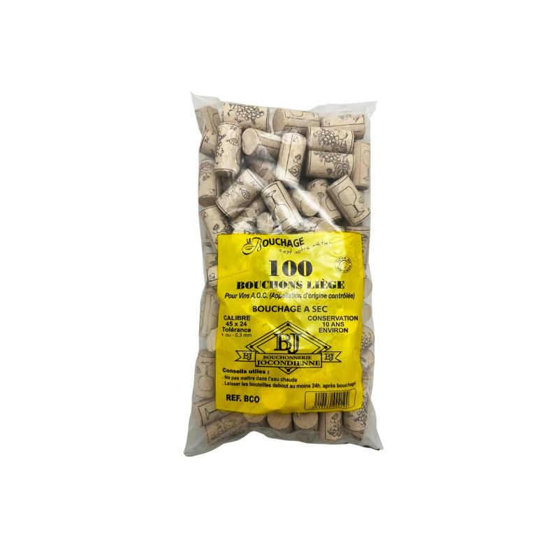 100 Bouchons colmatés 45 x 24 - 10 ans environ