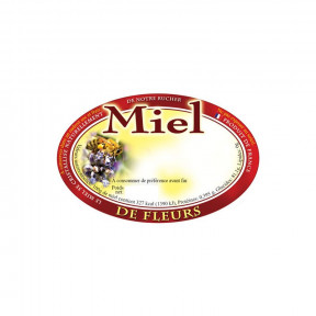 Etiquettes adhésives "miel...