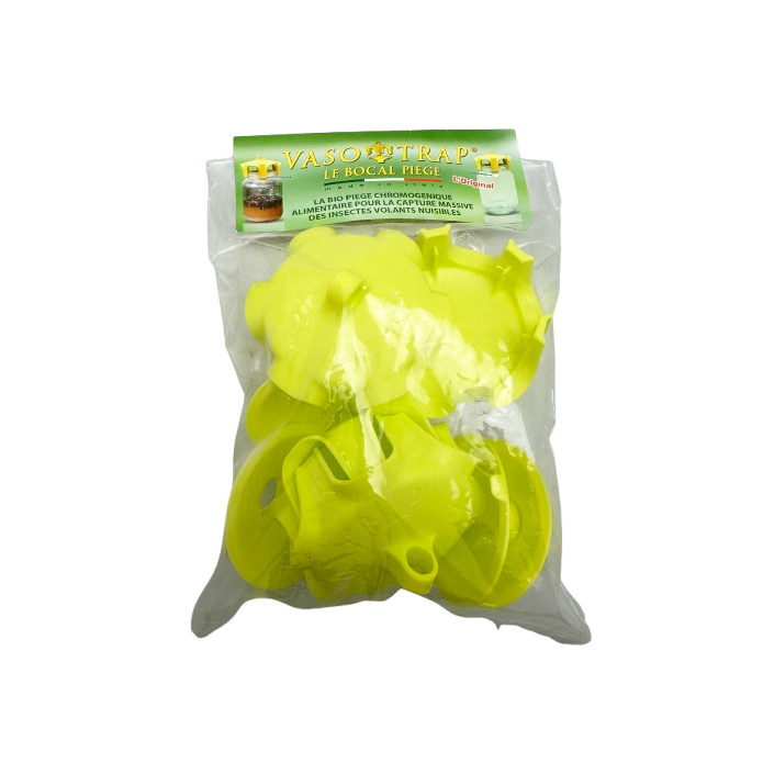 Lot De 4 Pièges à Guêpes Extérieur - Piège à Insectes Efficace Contre Guêpes, Frelons, Mouches - Appât Naturel Sans Poison