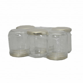 6 pots en verre cylindrique...