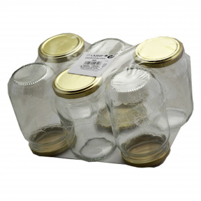 Pack de 6 pots en verre cylindriques TO82