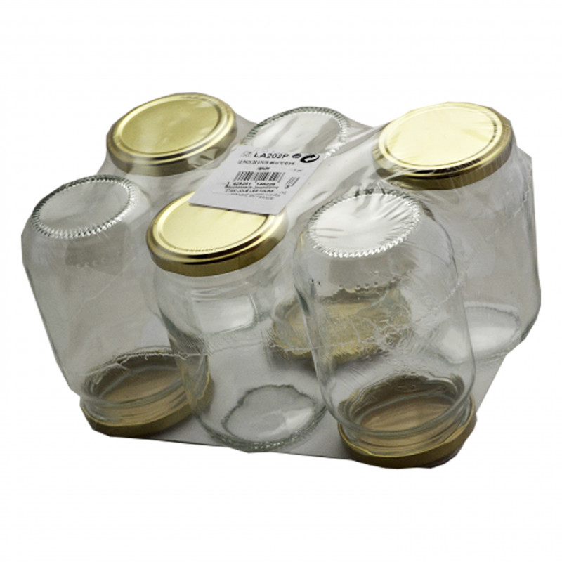 Pack de 6 pots en verre cylindriques TO82