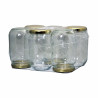Pack de 6 pots en verre cylindriques TO82
