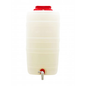 Fût 100L en plastique alimentaire avec robinet et anse