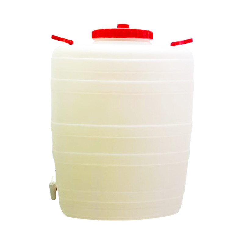 Fût 100L en plastique alimentaire avec robinet et anse profil