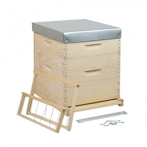 Ruche complète à tenons Dadant 10 cadres avec cadres droits - "Made In France"