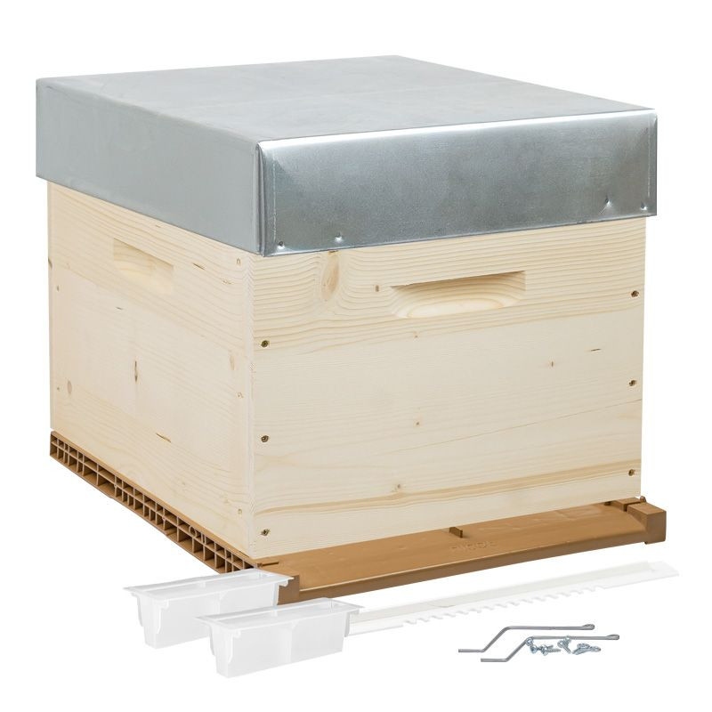 Ruche mi-bois Dadant 10 cadres (sans cadres) - Eco +