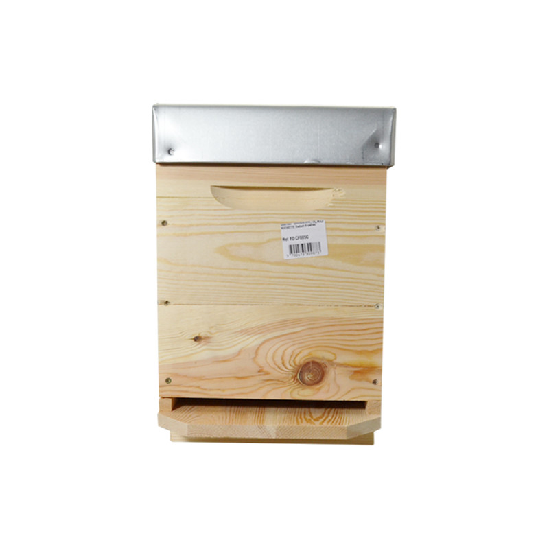 Ruchette Dadant en bois 6 cadres Ruchéco - (sans les cadres) de face