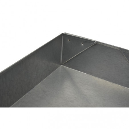 Toit tôle pour ruchette Dadant 6 cadres - 510 x 625 x 65 mm coin