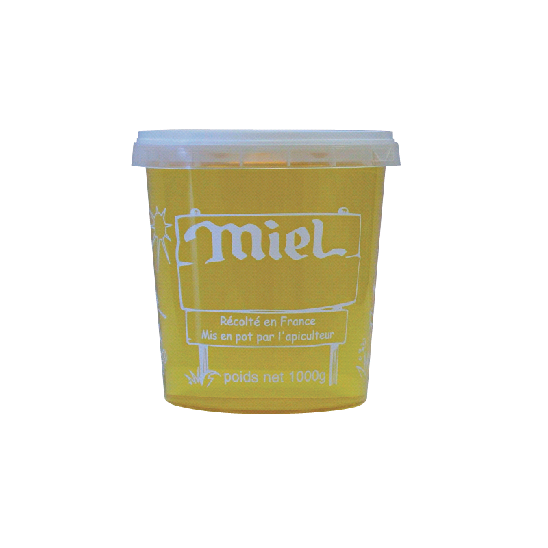 10 pots en plastique pour miel 1 kg PAL NICOT - modèle miel