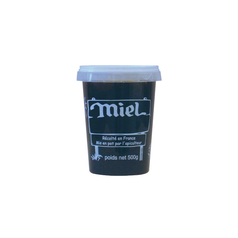 300 pots en plastique pour miel 500 g PAL NICOT - modèle miel blanc