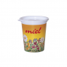 10 pots en plastique pour miel 500 g PSL - modèle champêtre