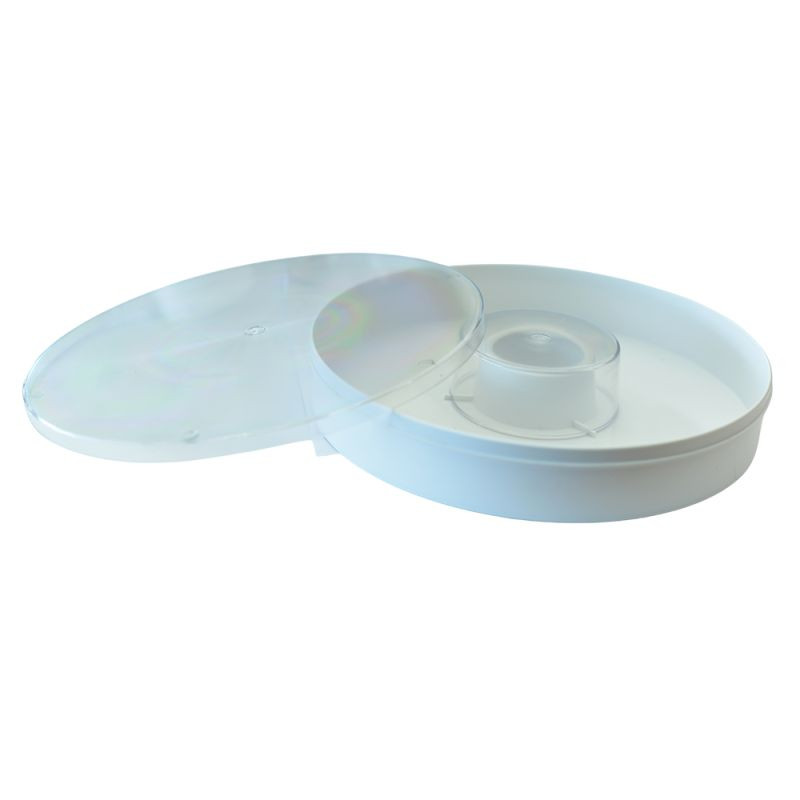 Nourrisseur sur couvre-cadres rond en plastique - contenance de 1.5 L